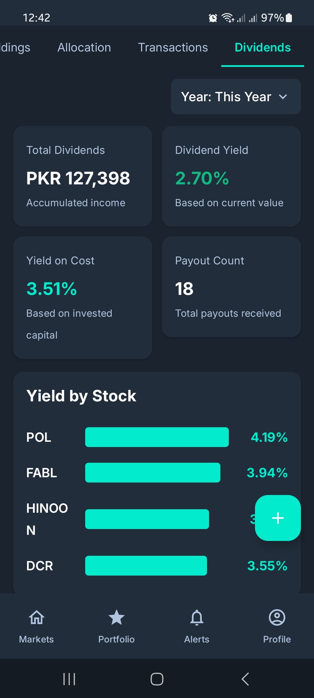 Auto Dividend Tracking screenshot 1